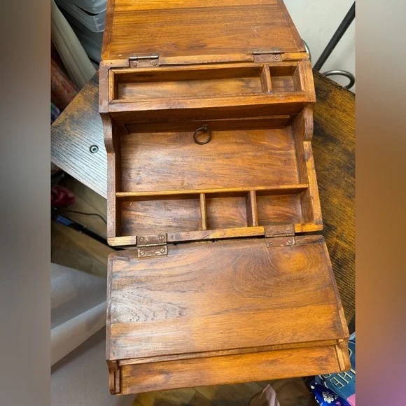 Vintage Writing Desk Secretary Chest Keepsake Box Writing Table